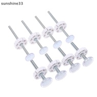 SY  1/4pcs White M8 M10 Baby Gate Spare Kit - Pressure Fit Spindles & Screw Bolts For Safety Gates S