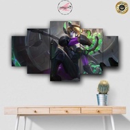 New Dyrroth Theme Wall Decoration | Mobile Legends Bedroom Wall Display 1 Set of 5 Pcs
