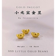 Jw 999 Gold | <Gold Inggot Beads> <Gold Beads> <小金豆> <元宝 小金豆> <黄金实心元宝> <24k 足金> <Emas>