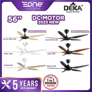 Deka 56" DC Motor 5 Blades 14 Speeds Ceiling Fan DC33 PRO BK / PW | F5DC BK / WH | DX56 WN / PW | DS