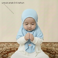 Jilbab Aisha uk 0-5 tahun / Hijab Bergo Anak Perempuan Polos Jersey Premium Kerudung Lebaran Baby Ba