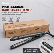 HGM Professional Hair Straightener Curved Ceramic Flat Iron 2 in 1 Straightener Curler Salon Use 直发器