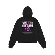 Huge HODIE BOXY FIT WEAR YOUR YOOR SLEEVE HODIE BLACK