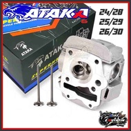 【ATAKA COW Head】Super Head Big Valve 24-28mm, Genuine 5mm Shaft WAVE125 WAVE125S WAVE125R WAVE125X W