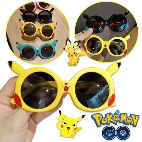 Cartoon Pikachu Outdoor Sun Protection Glasses Anime Pokemon Anti Glare Goggles Cute Vacation Travel