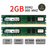 ใหม่สำหรับ KVR800D2N6 4GB 2X2GB/2G PC2-6400 DDR2 800หน่วยความจำ RAM สำหรับพีซีตั้งโต๊ะ MHz DIMM