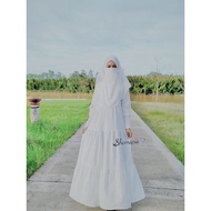 【dress】 Dress Putih suci Baju Nikah Baju muslimah Maternity Dress Baju mengandung BAJU RAYA 2021