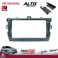 หน้ากาก ALTIS หน้ากากวิทยุติดรถยนต์ 7" นิ้ว 2 DIN TOYOTA โตโยต้า อัลติส ปี 2007-2013 + ประกับข้าง TOYOTA ยี่ห้อ FACE/OFF สีเทา