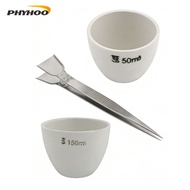 PHYHOO 4PCS Ceramic Crucible Smelting Set with Shovel Tweezers, DIY Jewelry Tools, Melting Tools