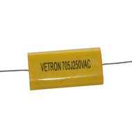 Capacitor VETRON 705J 250VAC 7UF DC 400V Frequency Division Infinite Axial Film Capacitor