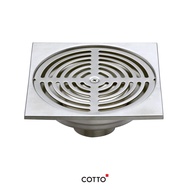COTTO รุ่น CT640Z4P(HM) ตะแกรงกันกลิ่นสเตนเลสเหลี่ยมติดตั้งกับท่อพีวีซีขนาด 2-4 นิ้ว (หน้าแปลน 6 นิ้