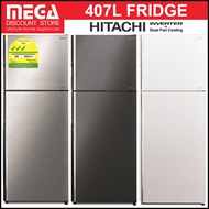 HITACHI R-V480P8MS 407L 2-DOOR FRIDGE (3 TICKS)