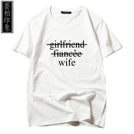 Wife & husband wife and husband Wedding Short Sleeve Shawn Yue Couple Couple Style T-Shirt Half Slee