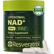 NAD+ Supplement, NAD Nicotinamide Riboside Resveratrol, Liposomal NAD - NMNH Supplement Alternative 