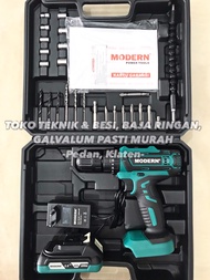 Bor Cas Batrai 20V M-16 Cordless IMPACT MODERN M16 10mm Borcas batre M 16SET/ Bor tembok kayu besi 20V