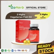(HQ STOCK) GoHerb Phyto Pomegranate Vege Fish Oil Vegan Fish Oil Heart Supplement Three highs 60's