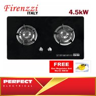 Firenzzi 2 Burner Gas Cooker Glass Hob FGH2086 [FREE GAS REGULATOR SET]