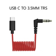 Type-C USB C to 3.5mm TRS Microphone Adapter Mic Cable for Hollyland Lark Rode Wireless GO 2 / ME/Pr