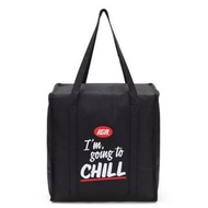 [現貨]🇺🇸美國直送 IGA 大容量保冷袋保溫袋美系野餐袋露營旅行專用午餐袋環保袋隨行袋收納袋手提袋側孭袋側揹袋黑色 18L 12" 30cm Camping Picnic Bag Insulatio