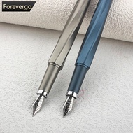 FOREVERGO Magnetic Cap Fountain Pen Two Nibs F Nib 0.5/0.8mm Art Nib Metal Retro Calligraphy Pen Sch