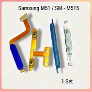 TOMBOL Original External Button + Power On Off Samsung M51 / M515 On Off + Volume Fingerprint Power 