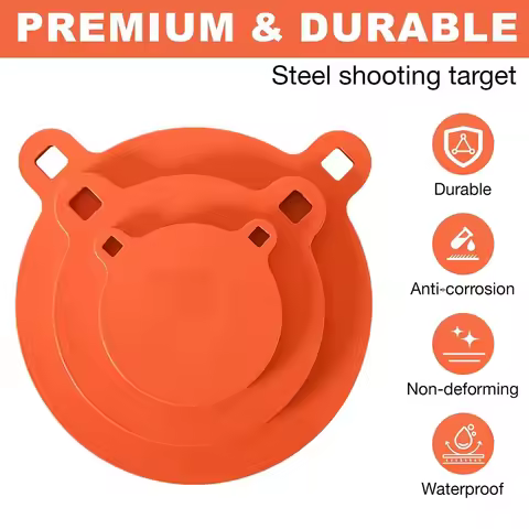Multifunctional Outdoor Hanging 3/8" AR500 Steel Target Shooting Set, Impact-Resistant Tactical Trai