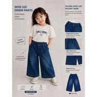 CHILDREN'S DENIM PANTS WIDE LEG/ GIRLS LONG PANTS DENIM/KIDS DENIM/ PANTS GIRLS