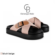 Christoper Bale Lola Platform Sandals Woven Cross StrapWanita Anti-SlipELEGAN