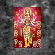 Goddess Durga with his 9 form Wall Painting Poster For Wall Decor
