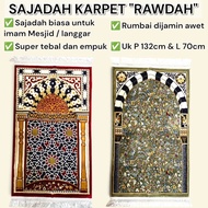 RAWDAH PRAYER RUGS / IMAM PRAYER RUGS / CARPET PRAYER RUGS THICK PRAYER RUGS ADULT PRAYER RUGS / VEL