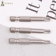 7 Pcs S2 Magnetic Star Screw Driver 5 Point Screwdriver Bits 50mm 1/4" Hex Shank T10 T15 T20 T25 T27