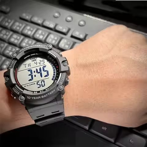 Large Dial Design Casio AE-1500WH Series Multifunctional Sports Watch Long-Lasting Power Waterproof 