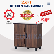 EUMIKA (DIY) Dapur Gas Cabinet Masak Rak Dapur 2.6ft Low Kitchen Cabinet  Kabinet Simpanan Almari Gas Rak Furniture
