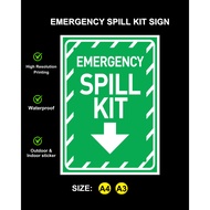 (READY STOCK) EMERGENCY SPILL KIT SIGN, ASSEMBLY POINT SIGN, FIRE ASSEMBLY POINT SIGN