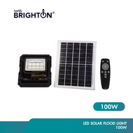 [แสงขาว]BRIGHTON โคมไฟฟลัดไลท์โซล่าพร้อมรีโมทควบคุม 100W 200W 300W ฟรีค่าไฟตลอดอายุการใช้งาน LED SOL