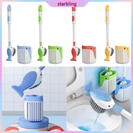 Star Bathroom Toilet Brush Cartoon Whale Toilet Cleaning Dispenser Liquid Brush
