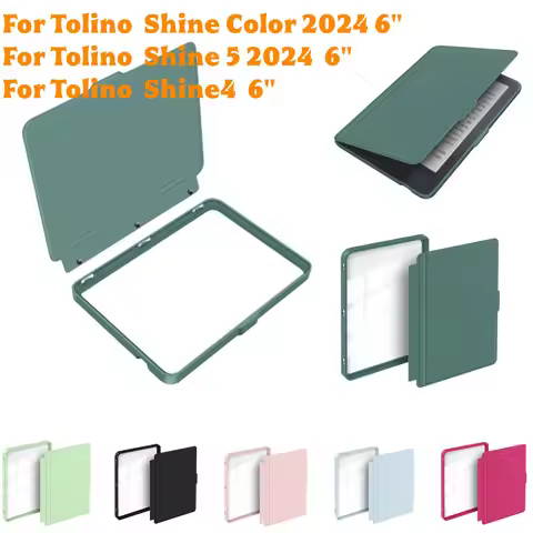 Magnetic Case for Tolino Shine Color 2024 Shine 5 2024 / Shine4 2022 6" EBook Detachable Clear Back 