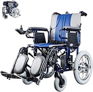 Fashionable Simplicity Wheelchair Electric Wheel Chair Folding Power Wheelchair Dual Control System Lightweight Manual/Electric Switching Double Motor For Disabled And Elderly Hemiplegia Paraplegia