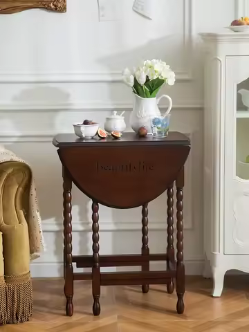 XX39Retro butterfly folding dining table cherry wood small apartment medieval household solid wood o