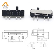 ZN 10Pcs 4 Pin Mini Slide Switch On-OFF 3Position Micro Slide Toggle Switch Miniature Horizontal Sli