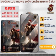 OPPO A33 2020 - A53 -A31 2020 - A52 Tempered Glass is super transparent, Iron Hat Warrior bends 360 