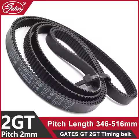 GATES 2GT Timing belt Lp=346-516mm 420 426 430 436 440 444 446 448 452 454 460 470 478 484 486 488 4