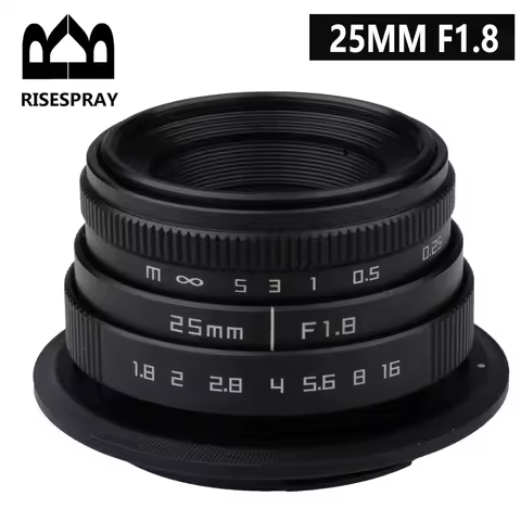 25mm F1.8 Mini CCTV C Mount Wide Angle Optical Lens for canon eosm Nikon N1 Sony NEX Fuji Olympus Pa