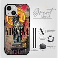 Hybrid Case Casing iphone 16 15 14 13 12 11 Pro Max Plus Mini X Xs XR Nirvana BJ180