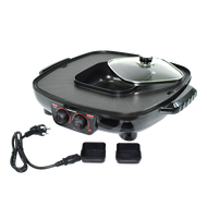 Smart home 2in1 Electric Grill With Pot เตาปิ้งย่างอเนกประสงค์พร้อมหม้อสุกี้ Model:SM-EG1802 ร้อนเร็ว ร้อนแรง ทนทาน ใช้งานง่าย ของแท้ 100% รับประกันจากศูนย์