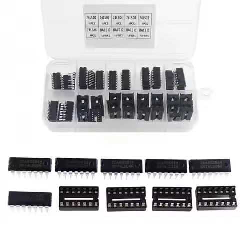 48PCS/Box IC Kit 74LS00 74LS02 74LS04 74LS08 74LS32 74LS86 6 Specifications DIP-14 Integrated Circu