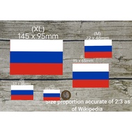Waterproof Vinyl Glossy 🇷🇺 Russia 🇷🇺 National Flag Sticker (Free Singpost Mailing) + FOC SG Mini Fla