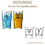 [Nounou] Glass Set – Juice Glass 330ml / Shot Glass 45ml