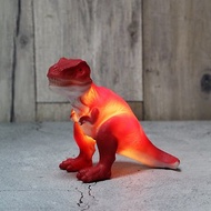 英國侏儸紀公園系列擬真恐龍造型LED電池USB兩用小夜燈(紅暴龍)