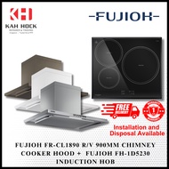 FUJIOH FR-CL1890 R/V 900MM CHIMNEY COOKER HOOD + FH-ID5230 INDUCTION HOB BUNDLE